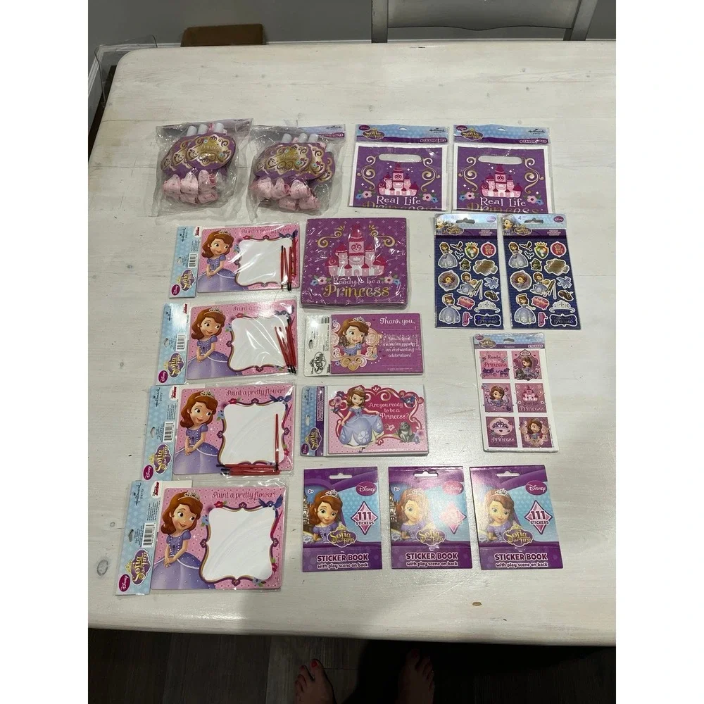 Disney sophia the first party favors, invitations, thank yous, decorations
